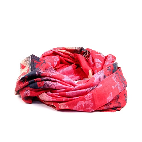 Платок Victoria шарф цветы крас - Платки - Victoria -  Всесезонные -  Красный - 650 руб.
