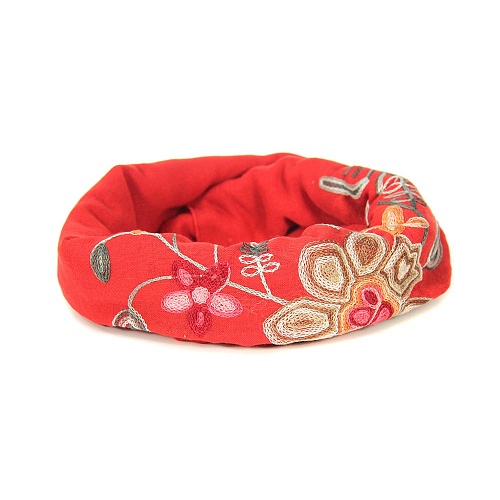Платок Victoria шарф крас.с вышивкой - Платки - Victoria -  Всесезонные -  Красный - 490 руб.