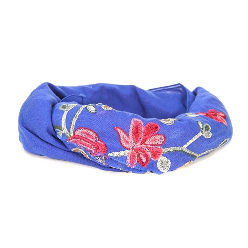 Платок Victoria шарф с узором син - Платки - Victoria -  Всесезонные -  Синий - 490 руб.