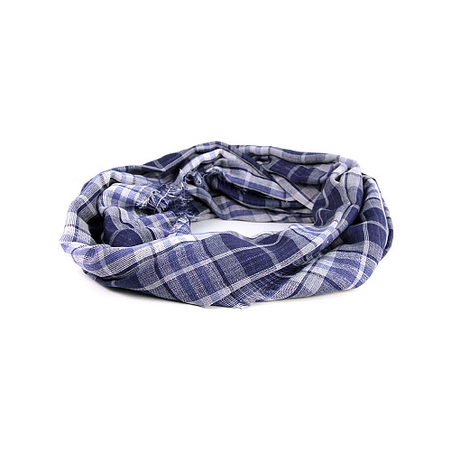 Платок Victoria шарф 18150 клетка син - Платки - Victoria -  Всесезонные -  Синий - 590 руб.