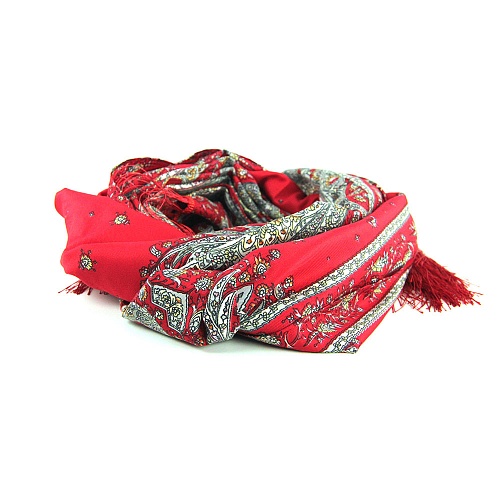 Платок Victoria шарф 1793 пейсли бахр.крас - Платки - Victoria -  Всесезонные -  Красный - 590 руб.