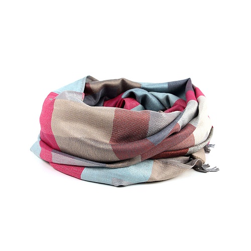 Платок Victoria шарф абстрак fl377- серо/крас - Платки - Victoria -  Всесезонные -  Цветной - 690 руб.
