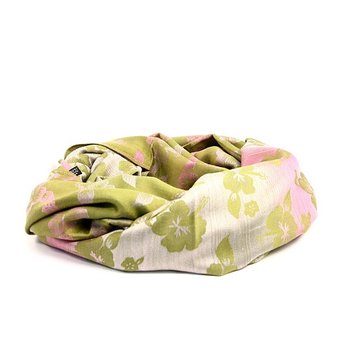 Платок Victoria шарф цветы зелен - Платки - Victoria -  Всесезонные -  Зеленый - 650 руб.
