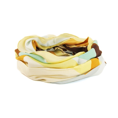 Платок Victoria шарф-хомут 1796 геом жел - Платки - Victoria -  Всесезонные -  Желтый - 590 руб.