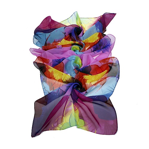 Платок Victoria шарф-шифон цветной фук - Платки - Victoria -  Всесезонные -  Фуксия - 190 руб.