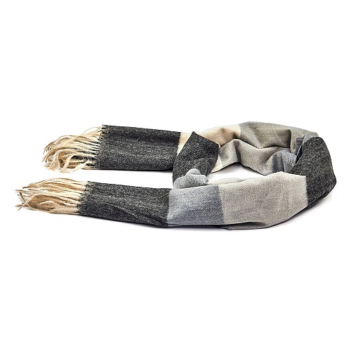 Платок Victoria шарф полоска сер кашем - Платки - Victoria -  Всесезонные -  Серый - 650 руб.