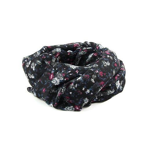 Платок  шарф хлопок цветы чер - Платки -  -   -   - 490 руб.