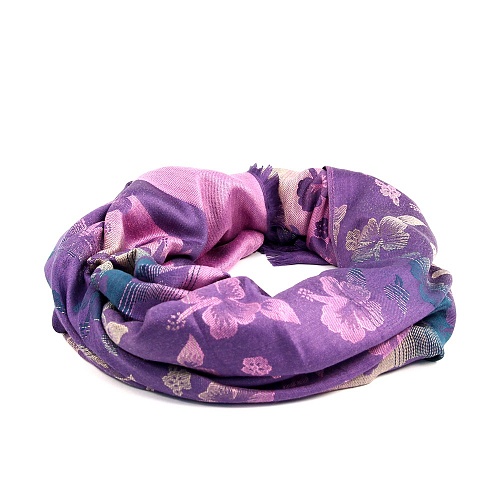Платок Victoria шарф цветы фиолет - Платки - Victoria -  Всесезонные -  Фиолетовый - 650 руб.
